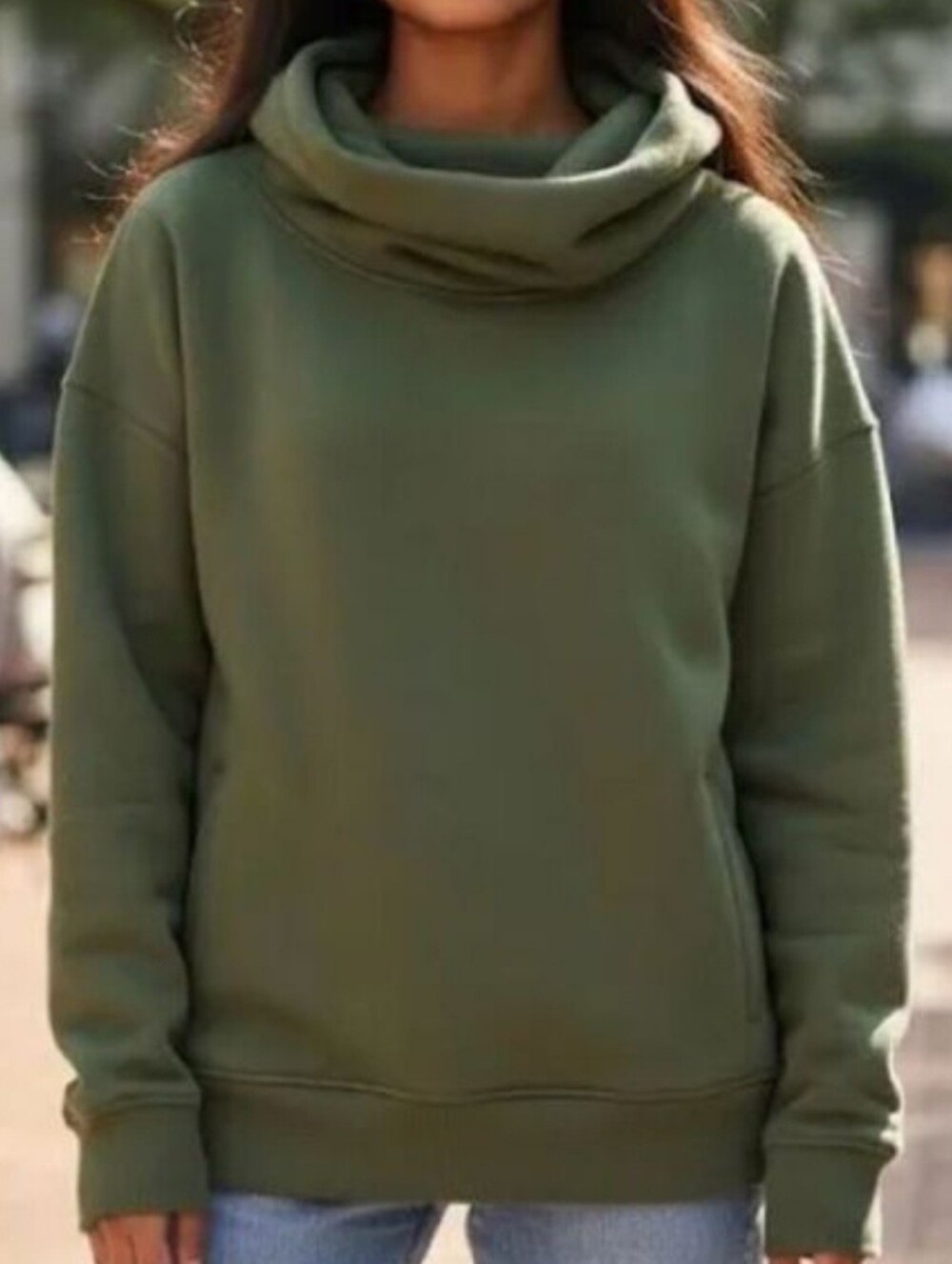 ZYIA Active Oh So Soft Womens Cowl Neck Sweatshirt